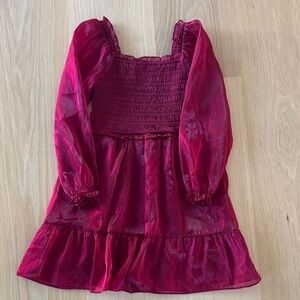 Elegant Burgundy Kids Dress
